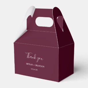 Modernes Minimalistisches Burgund Vielen Dank Geschenkschachtel