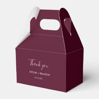 Modernes Minimalistisches Burgund Vielen Dank Geschenkschachtel
