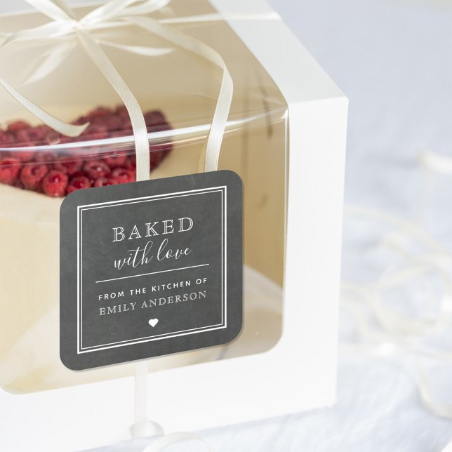 Modernes Minimalistisches Chalkboard Backgeschenk  Quadratischer Aufkleber (Von Creator hochgeladen)