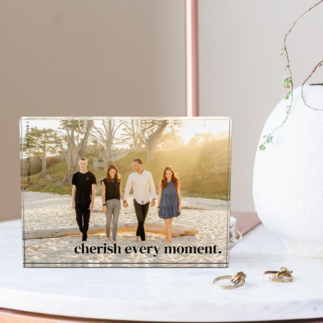 Modernes Minimalistisches Cherish Memory Fotoblock (Von Creator hochgeladen)