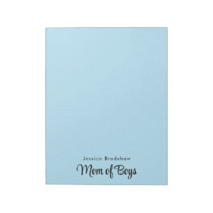 Modernes Minimalistisches Chic Pastel Blue "Mama d Notizblock