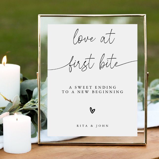Modernes Minimalistisches Cookie Table Wedding Sig Poster (Von Creator hochgeladen)