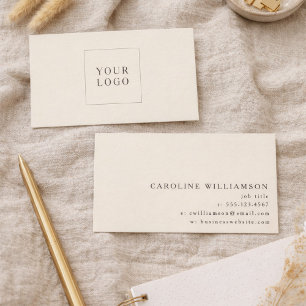 Modernes Minimalistisches Creme-Braun-Professionel Visitenkarte