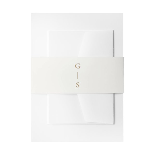 Modernes Minimalistisches Cremes Gold Einladungsbanderole (Vorderseite Beispiel)