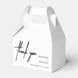 Modernes Minimalistisches Dankeschön beim Hochzeit Geschenkschachtel