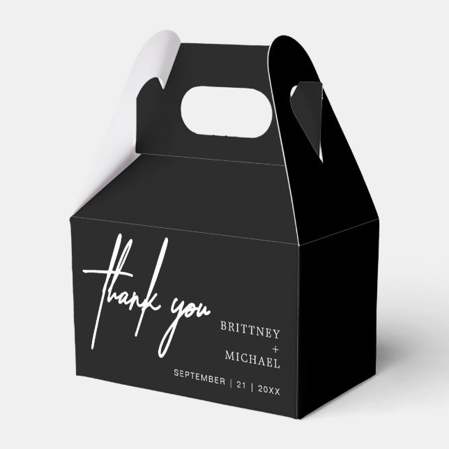 Modernes Minimalistisches Dankeschön für Ihre Hoch Geschenkschachtel (Vorderseite)
