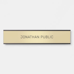 Modernes, Minimalistisches Design - Schwarz-Weiß-V Türschild