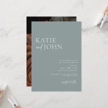 Modernes Minimalistisches Dusty Blue Wedding Foto