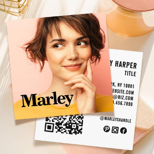 Modernes Minimalistisches, einfaches Berufliches F Quadratische Visitenkarte