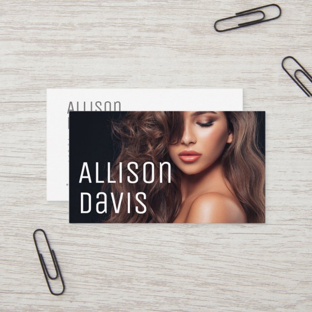 Modernes Minimalistisches, einfaches Berufliches F Visitenkarte (Vorderseite/Rückseite Beispiel)