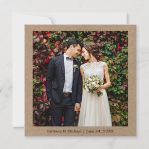 Modernes Minimalistisches Einfaches Hochzeitsszena Dankeskarte
