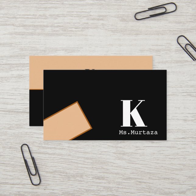 Modernes Minimalistisches Elegantes Anwesen Visitenkarte (Vorderseite/Rückseite Beispiel)