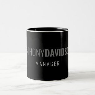Modernes Minimalistisches Elegantes Berufliches Sc Zweifarbige Tasse