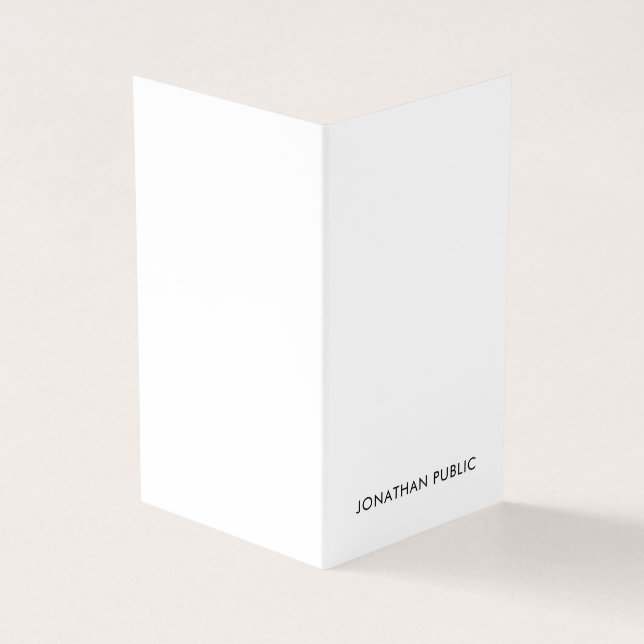 Modernes Minimalistisches elegantes einfaches Visitenkarten (Vorderseite)