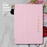 Modernes Minimalistisches Elegantes Rosa Mit Monog iPad Air Hülle<br><div class="desc">Erstellen Sie Ihr eigenes iPad Cover und schützen Sie Ihr Gerät stilvoll. Mit einem rot-rosa Hintergrund und einer kühlen,  modernen Goldtonpersonalisierung. Machen Sie es exklusiv Ihren,  indem Sie es mit Ihrem Namen personalisieren. Perfektes Geschenk für einen neuen Absolvent oder eine beschäftigte Mutter!</div>