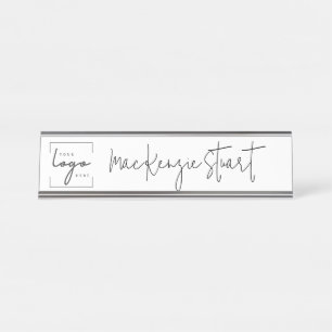 Modernes Minimalistisches Firmenlogo Beruflich Schreibtischnamensplakette