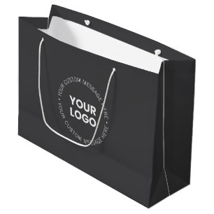 Modernes Minimalistisches Firmenlogo/jedes Bild Große Geschenktüte
