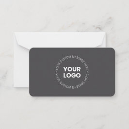 Modernes Minimalistisches Firmenlogo/jedes Bild |  Mitteilungskarte
