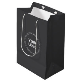 Modernes Minimalistisches Firmenlogo/jedes Bild |  Mittlere Geschenktüte