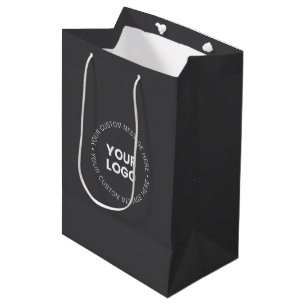 Modernes Minimalistisches Firmenlogo/jedes Bild Mittlere Geschenktüte