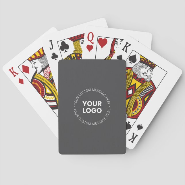 Modernes Minimalistisches Firmenlogo/jedes Bild |  Spielkarten (Rückseite)