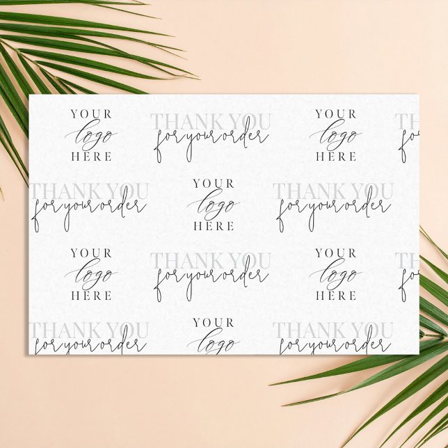 Modernes Minimalistisches Firmenlogo Vielen Dank Seidenpapier (Von Creator hochgeladen)