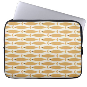 Modernes Minimalistisches Fischmuster aus dem Mitt Laptopschutzhülle