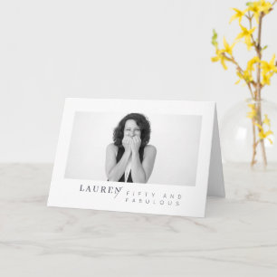 Modernes Minimalistisches Foto 50 & Fabulous Gebur Karte