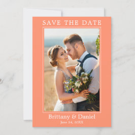 Modernes Minimalistisches Foto Coral Save The Date
