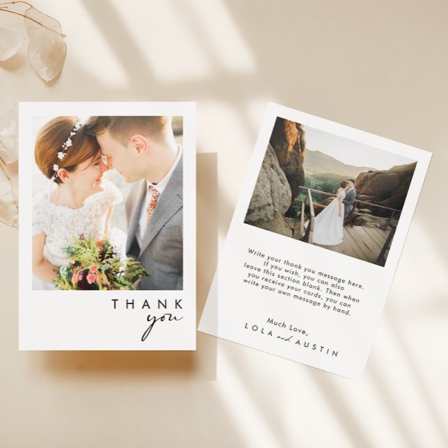 Modernes Minimalistisches Foto dank Karte (Von Creator hochgeladen)