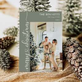 Modernes Minimalistisches Foto Frohe Weihnachten