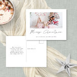 Modernes Minimalistisches Foto für die Familie Fro Feiertagspostkarte<br><div class="desc">Modernes Minimalst Foto für Familien frohe Weihnachten. Frohe Weihnachten ist in einem stilvollen Set-Skript. Ersetzen Sie das Beispielbild einfach durch Ihr eigenes und personalisieren Sie es mit Ihren Namen und Gruß auf der Rückseite.</div>