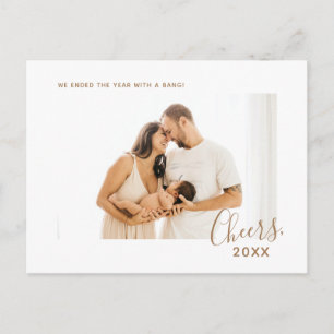 Modernes Minimalistisches Foto für Elegante Famili Postkarte