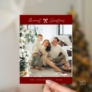 Modernes Minimalistisches Foto für Familien, Burgu Postkarte