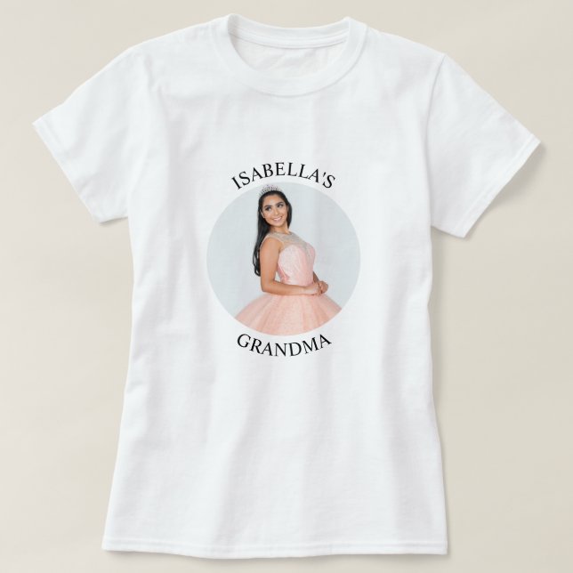 Modernes Minimalistisches Foto für Oma T-Shirt (Design vorne)