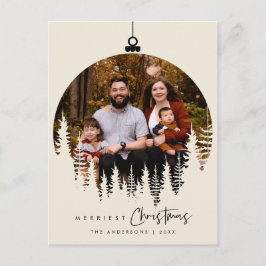 Modernes, Minimalistisches Foto für Weihnachten Postkarte