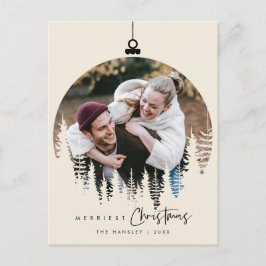 Modernes, Minimalistisches Foto für Weihnachten Postkarte