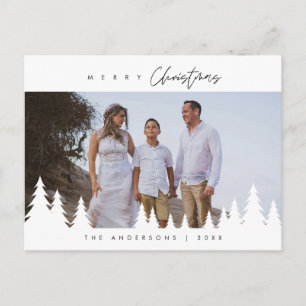 Modernes, Minimalistisches Foto für Weihnachten Postkarte