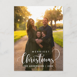 Modernes, Minimalistisches Foto für Weihnachten Postkarte