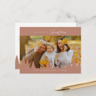 Modernes, Minimalistisches Foto für Weihnachten Postkarte