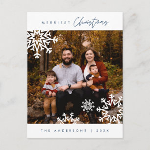 Modernes, Minimalistisches Foto für Weihnachten Postkarte