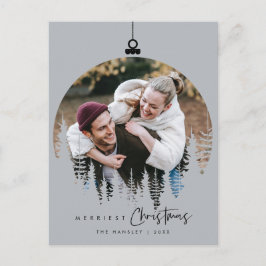Modernes, Minimalistisches Foto für Weihnachten Postkarte