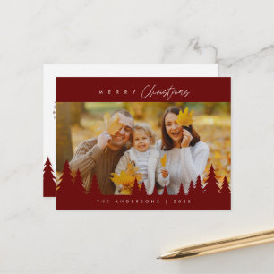 Modernes, Minimalistisches Foto für Weihnachten Postkarte