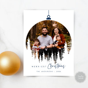 Modernes, Minimalistisches Foto für Weihnachten Postkarte