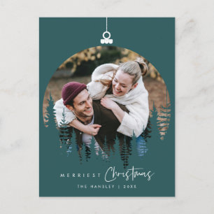 Modernes, Minimalistisches Foto für Weihnachten Postkarte