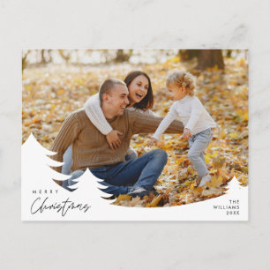 Modernes, Minimalistisches Foto für Weihnachten Postkarte