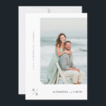 Modernes Minimalistisches Foto Hochzeit Einladung<br><div class="desc">Das moderne Minimalistische Foto Wedding Invite,  das perfekt für die Liebhaber von Eleganz und Romantik geeignet ist. Die Einladung zeigt ein minimalistisches Schwarz-Weiß-Design,  das ein wunderschönes Foto eines Paares hervorhebt.</div>
