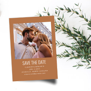 Modernes Minimalistisches Foto Hochzeitsreise zur Save The Date