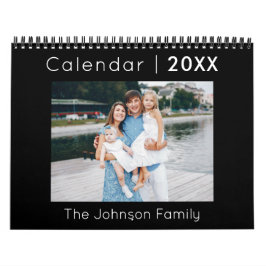 Modernes Minimalistisches Foto Kalender