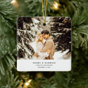 Modernes Minimalistisches Foto Merry & Verheiratet Keramikornament